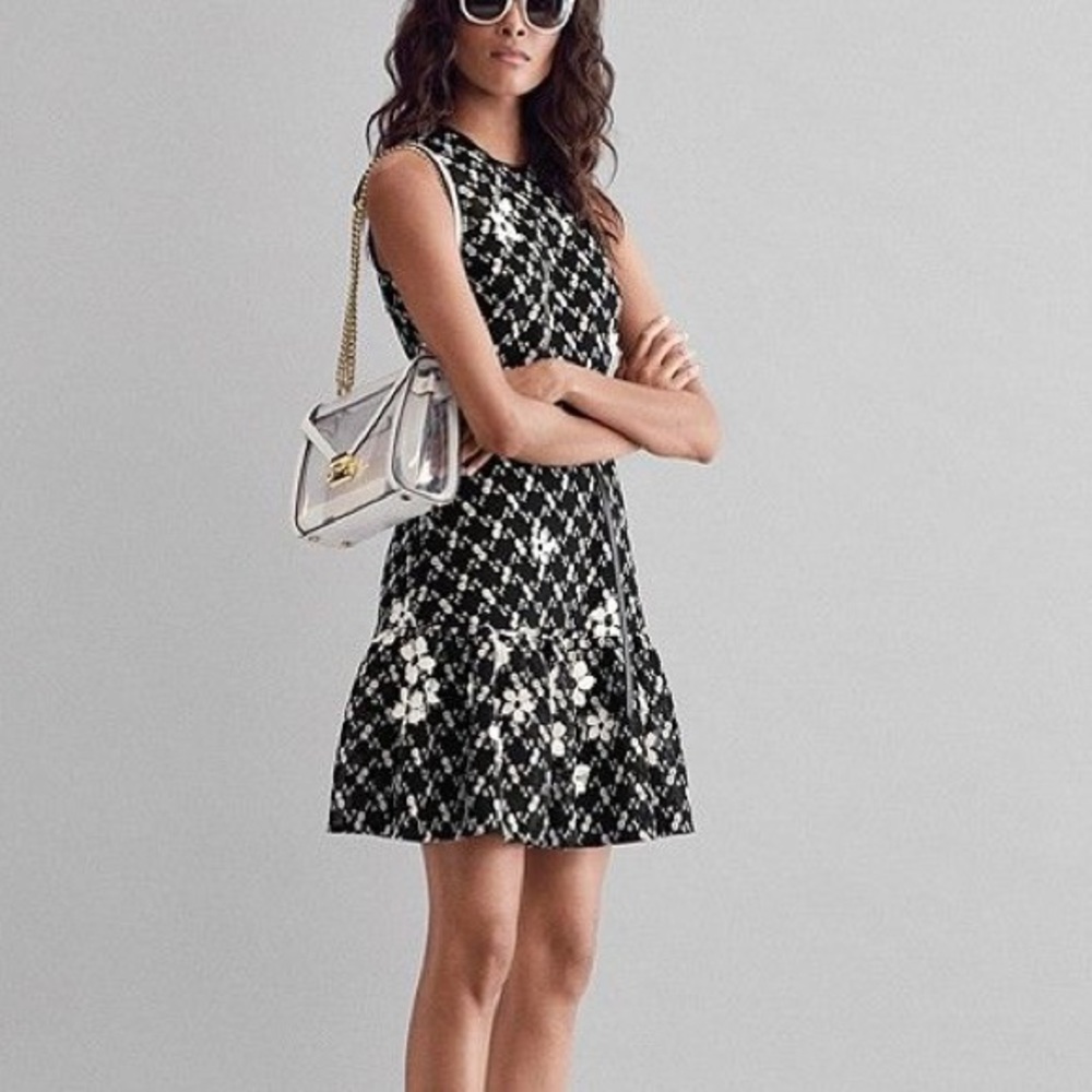 embroidered mesh dress michael kors